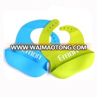 Eco-friendly soft adjustable silicone baby bib