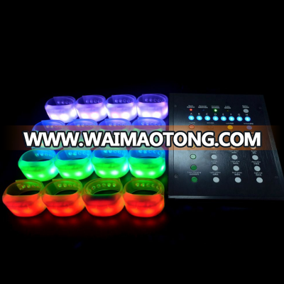 DMX 2.4Gprogrammable remote control led bracelets,Big party wireless remote control led bracelets DMX China factory