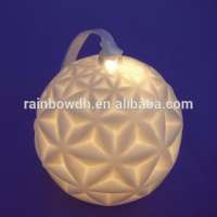 Porcelain Factory Hanging Led Christmas Ball