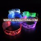 Party Supplies Custom LED Bracelets laser LOGO TPU Transparent Sound Motion Sensor Light Up Led Flashing Bracelets