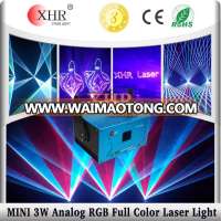 XHR 3W mini analog multi laser light,rgb animation stage laser lights sale,dj laser light price